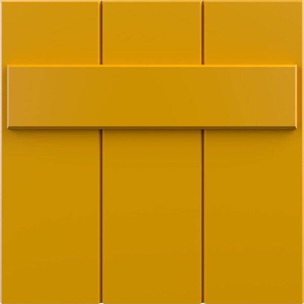 Ekena Millwork 12"W x 12"H True Fit PVC Joined Board-n-Batten Shutters Sample, Turmeric SAMPLE-TFPBBTU - main